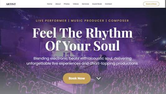 ARTIST NAME - Musician Theme 03 Preview