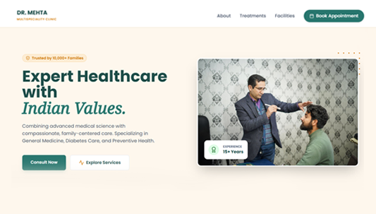 Dr. Mehta Clinic - Medical Professional Theme 01 Preview