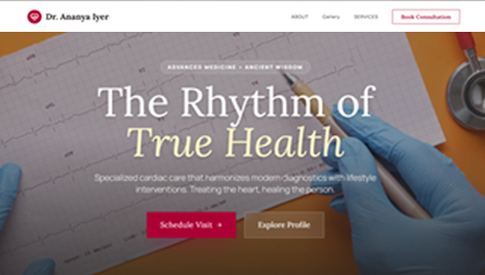 Dr. Ananya Iyer - Medical Professional Theme 02 Preview